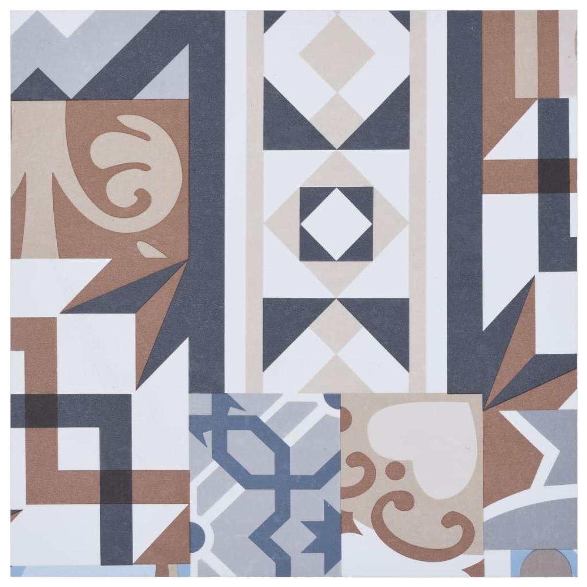 Tarimas autoadhesivas 20 udes PVC 1,86 m² estampado monocolor