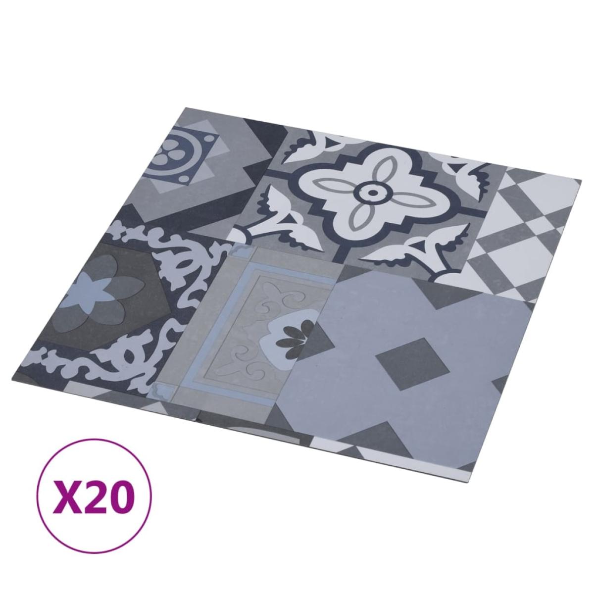 Tarimas autoadhesivas 20 uds PVC 1,86 m² estampado coloreado