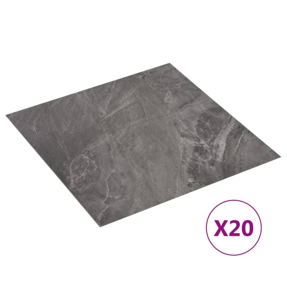 Tarimas autoadhesivas 20 unidades PVC 1,86 m² patrón negro