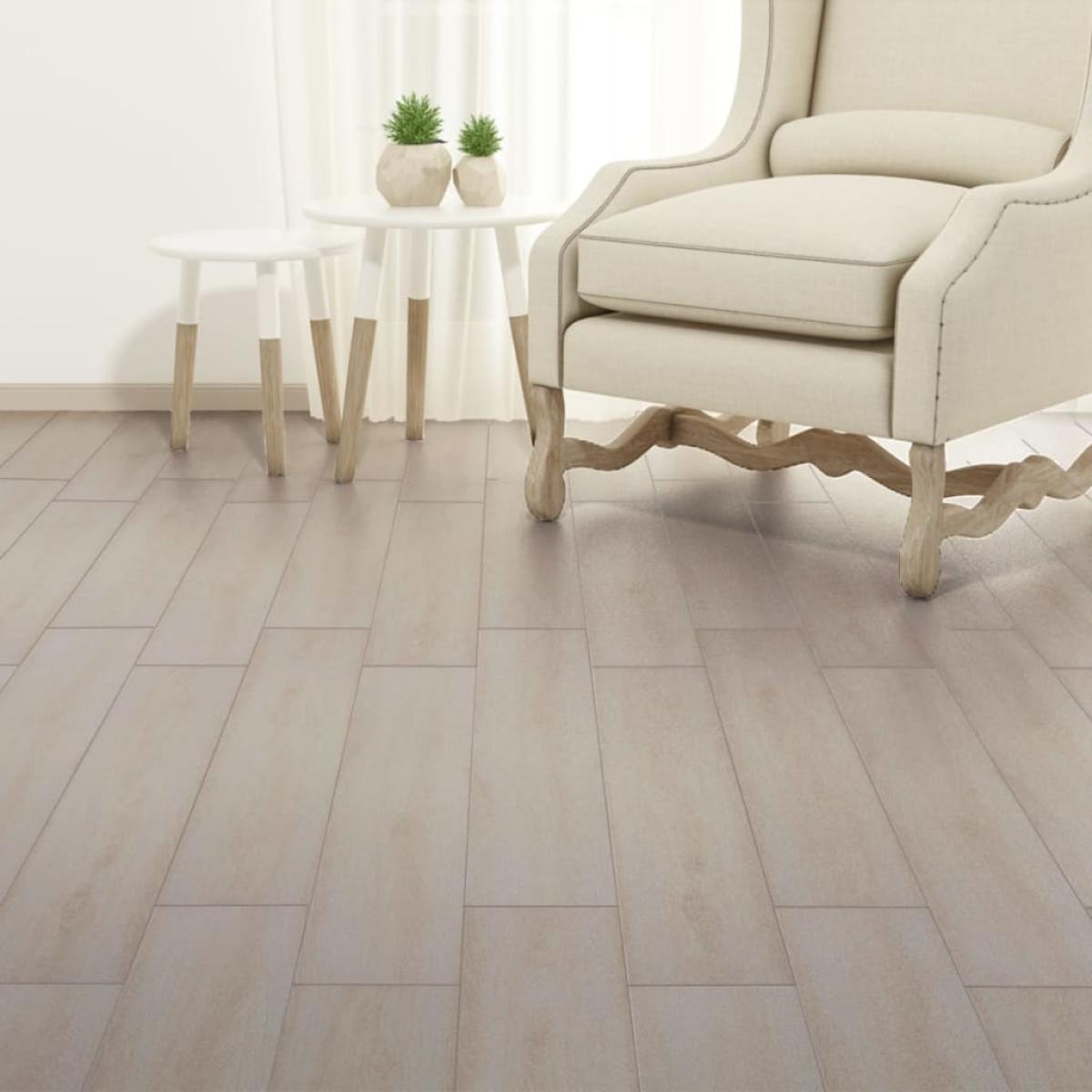 Lamas suelo PVC autoadhesivas 5,21 m² 2 mm roble clásico blanco