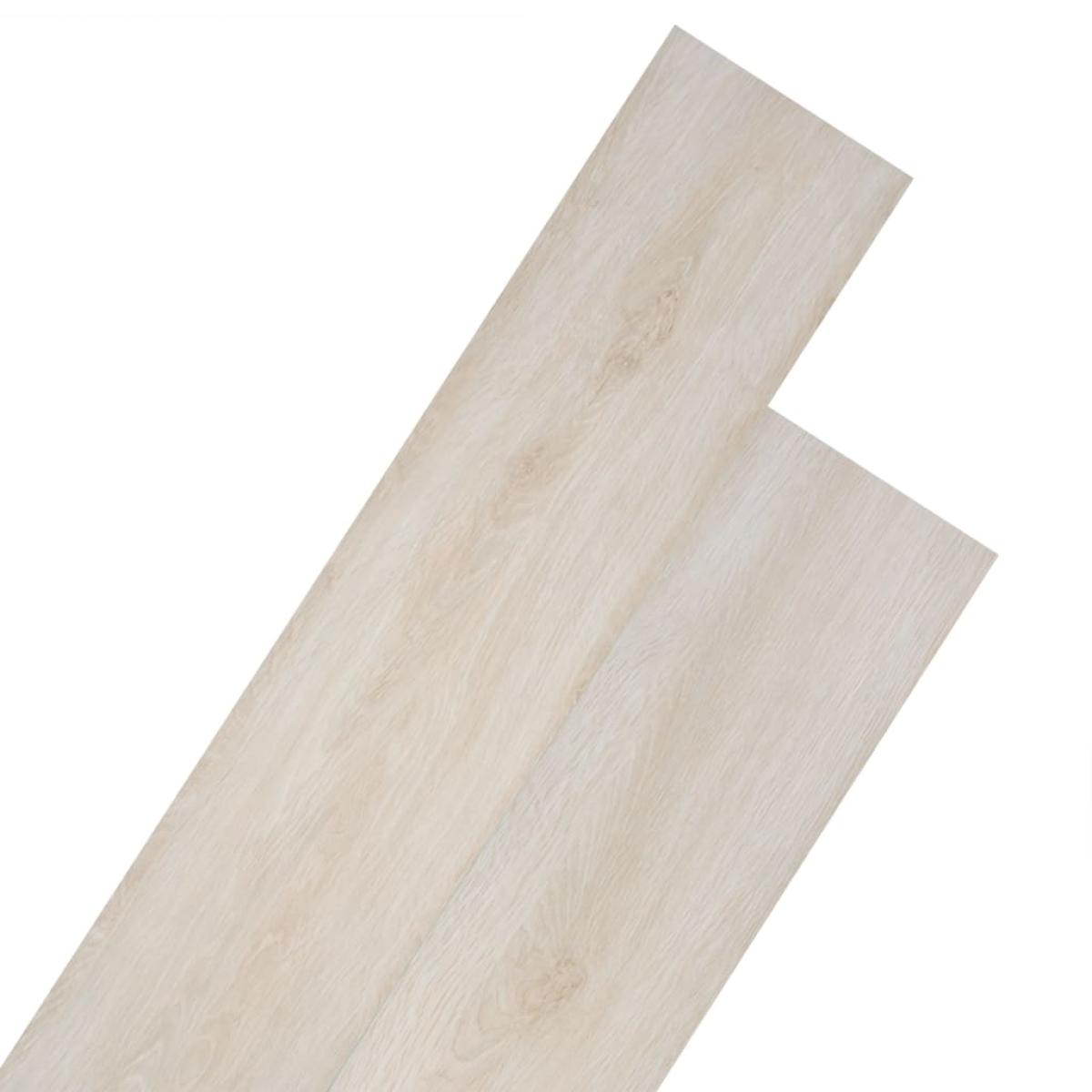 Lamas suelo PVC autoadhesivas 5,21 m² 2 mm roble clásico blanco
