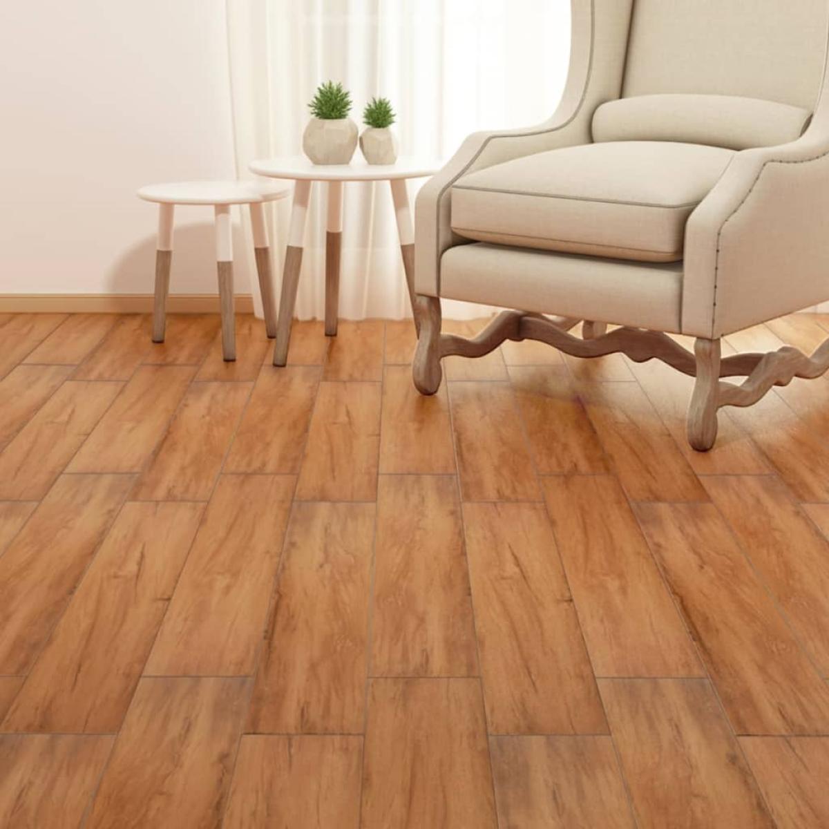 Lamas para suelo de PVC autoadhesivas 5,21 m² 2mm olmo natural