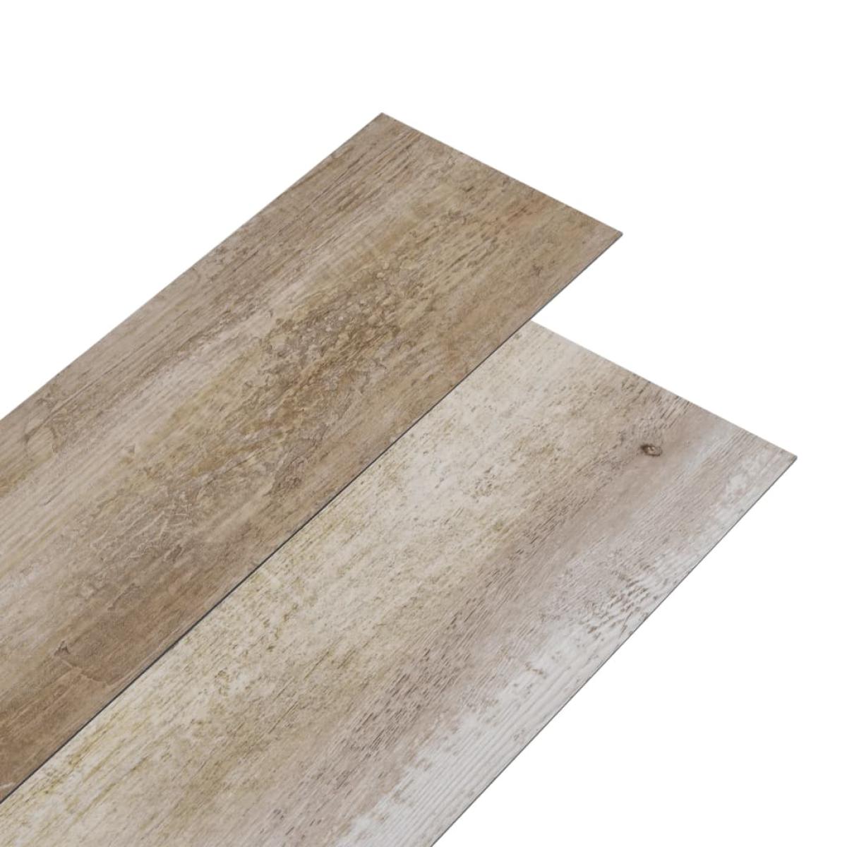 Lamas para suelo PVC autoadhesivas 5,21 m² 2mm madera deslavada