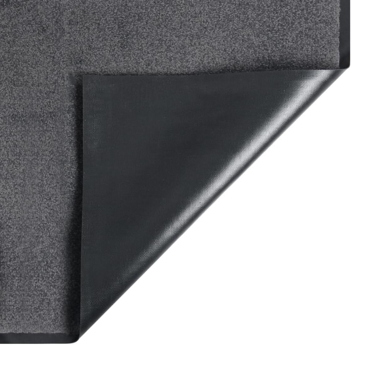 Felpudo de rayas gris antracita 60x80 cm