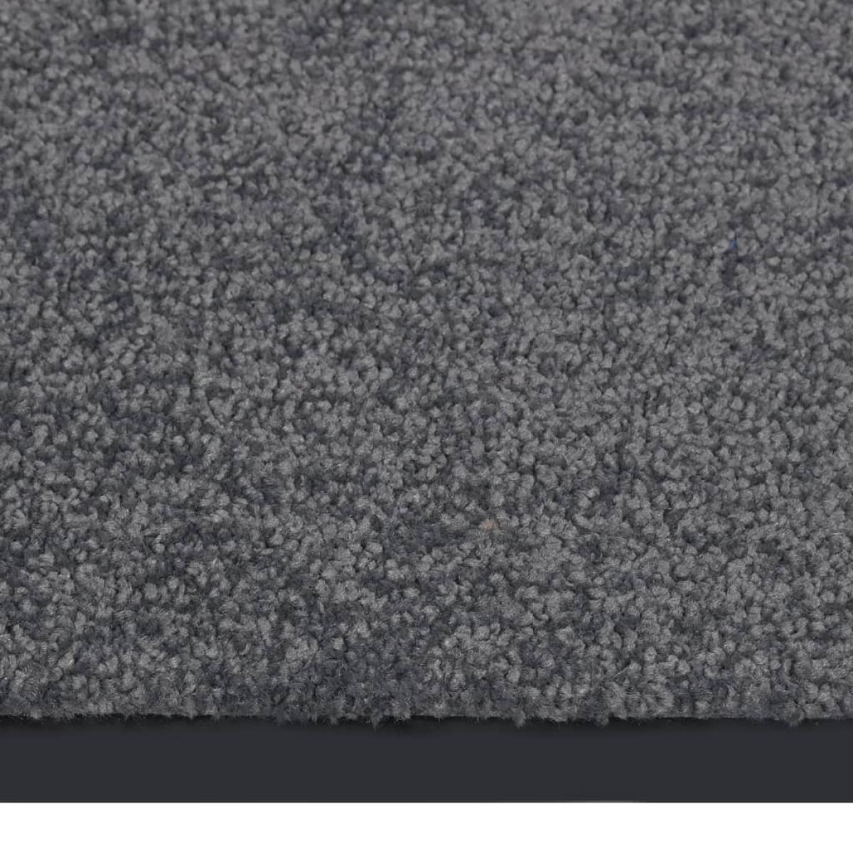 Felpudo de rayas gris antracita 60x80 cm