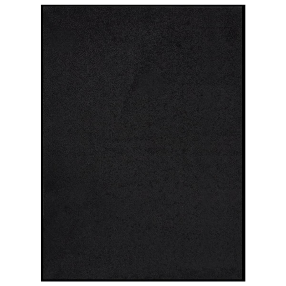 Felpudo de rayas negro 60x80 cm