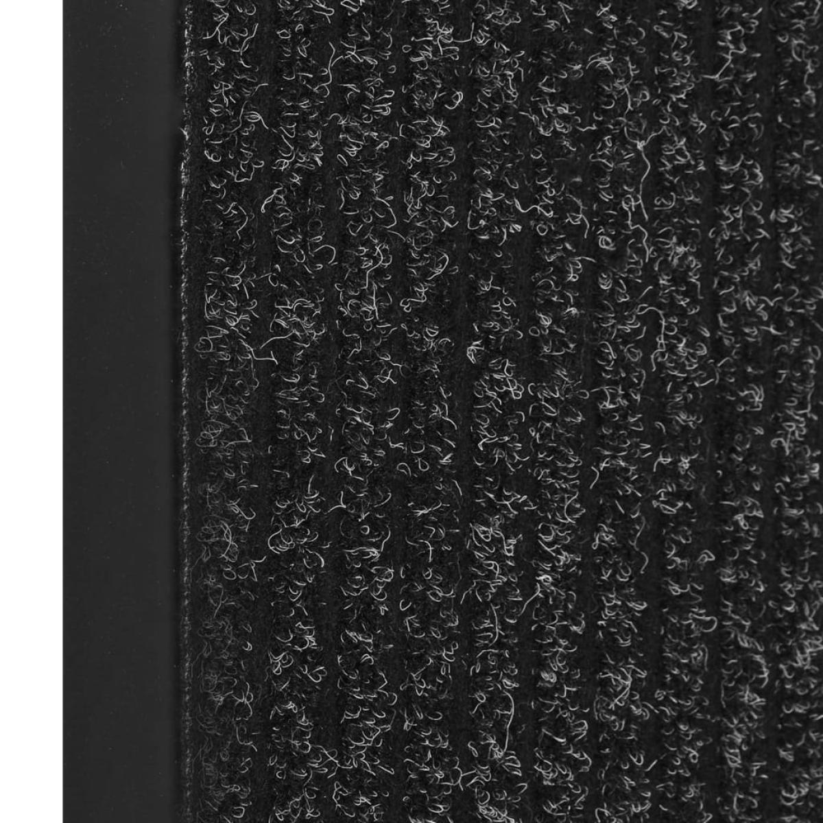 Felpudo de rayas gris antracita 60x80 cm