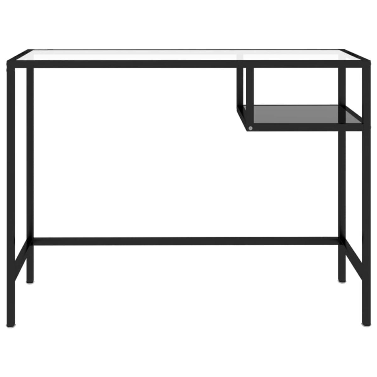 Escritorio para ordenador vidrio negro 100x36x74 cm