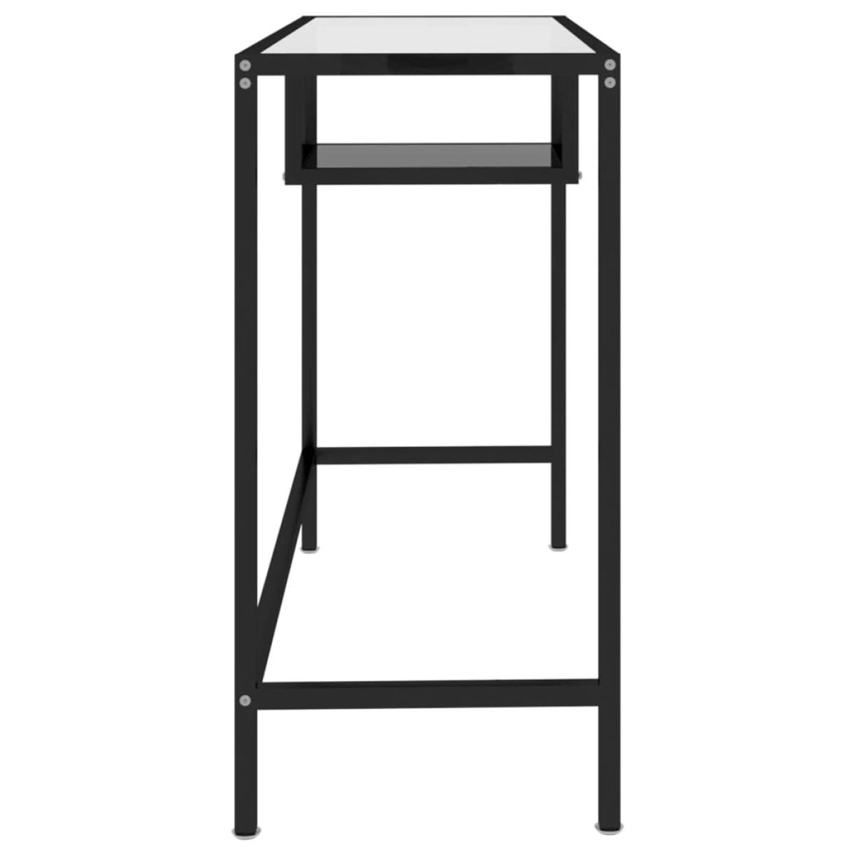 Escritorio para ordenador vidrio negro 100x36x74 cm