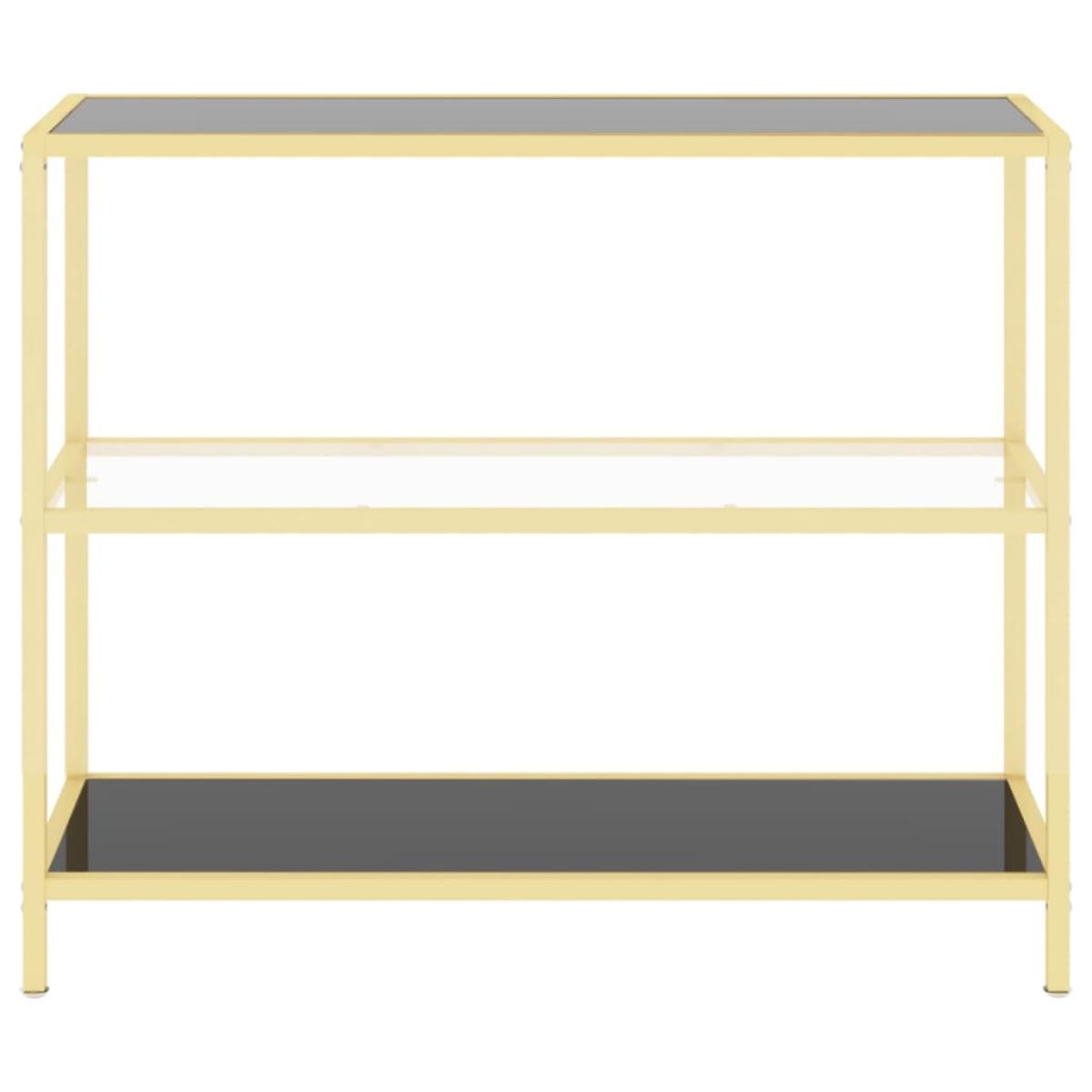 Estantería transparente y negro vidrio templado 100x36x90 cm