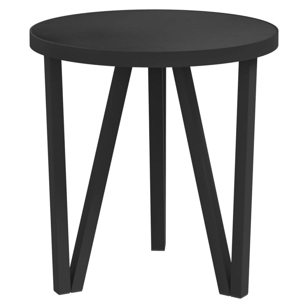 Mesita de centro MDF negra Ø35 cm