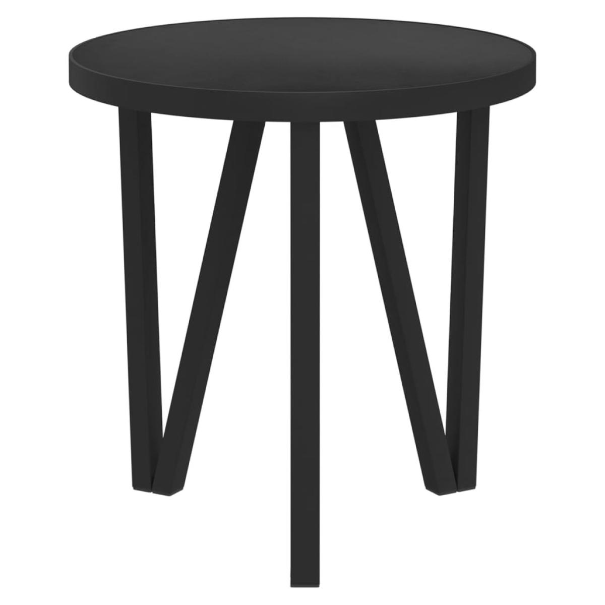 Mesita de centro MDF negra Ø35 cm