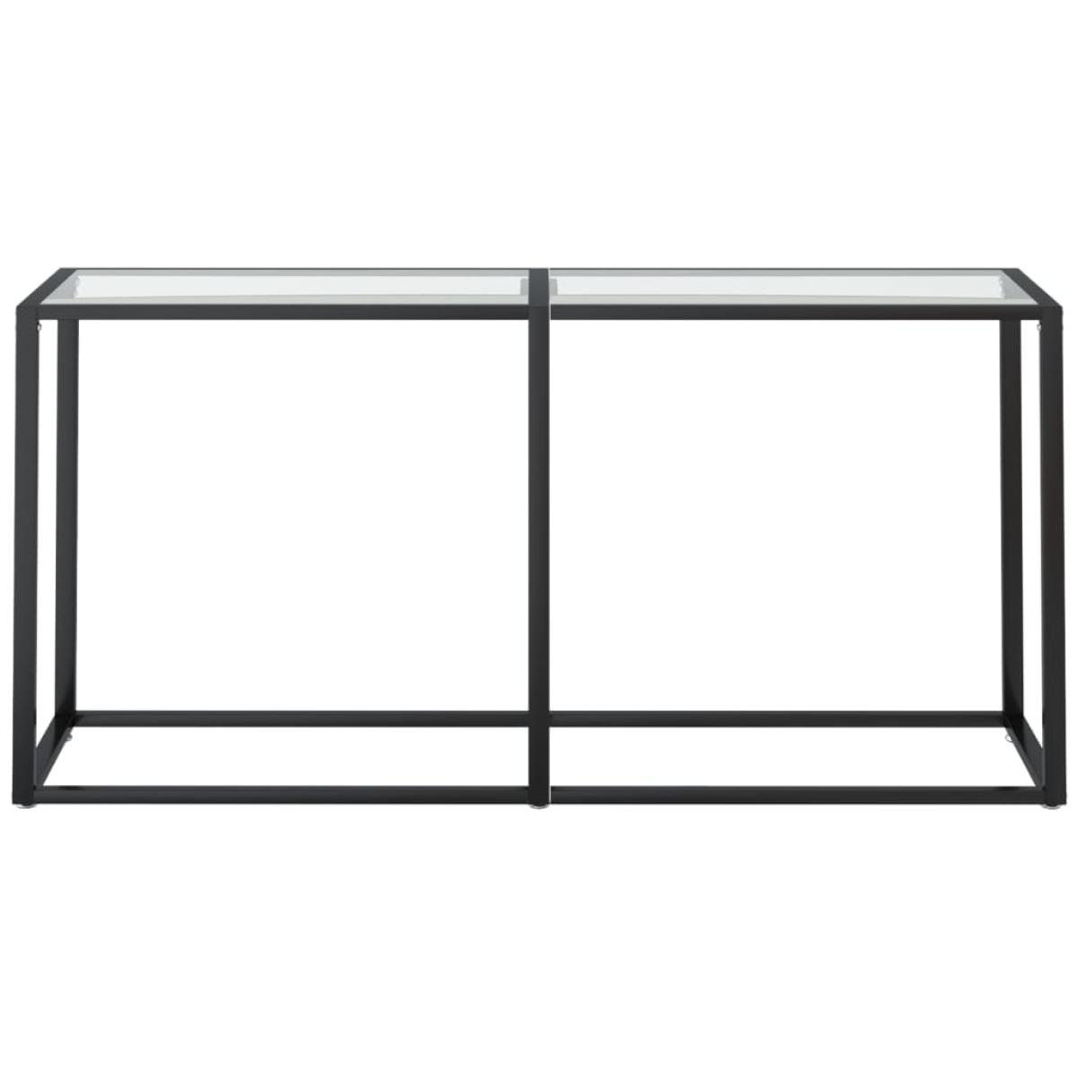 Mesa consola vidrio templado transparente 160x35x75,5 cm