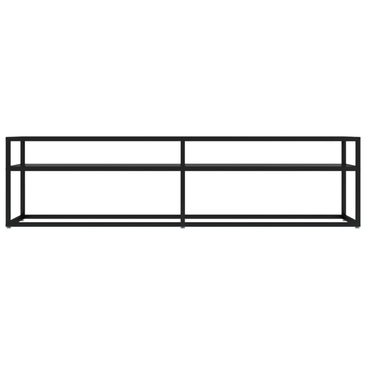 Mueble para TV vidrio templado negro 160x40x40,5 cm