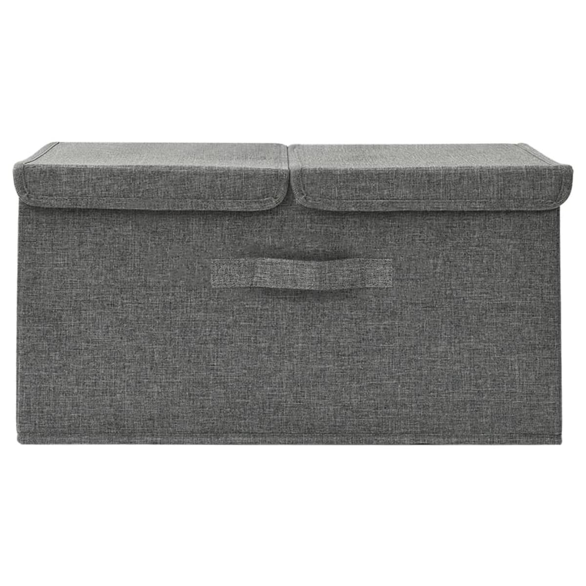 Caja de almacenaje tela gris antracita 50x30x25 cm