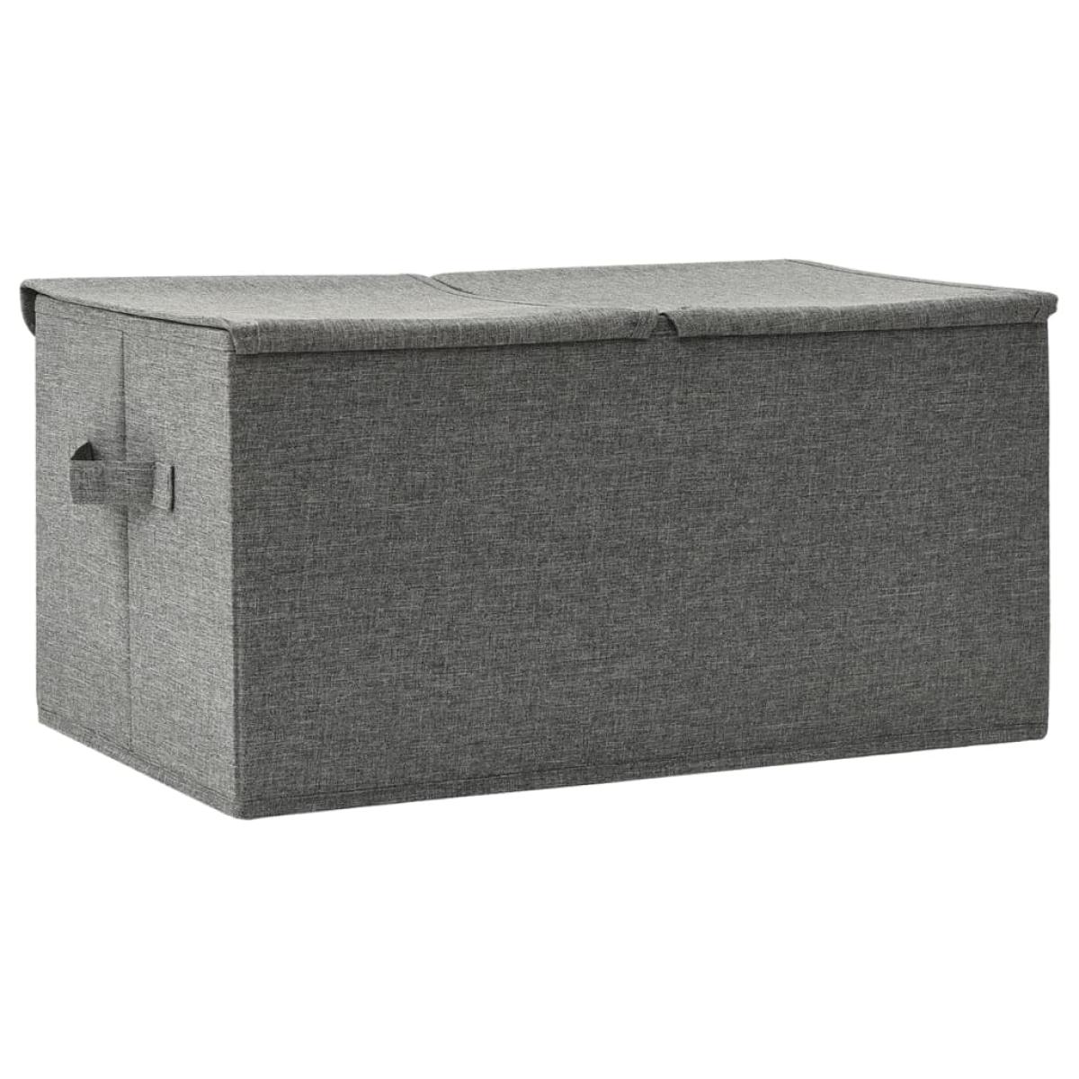 Caja de almacenaje tela gris antracita 50x30x25 cm