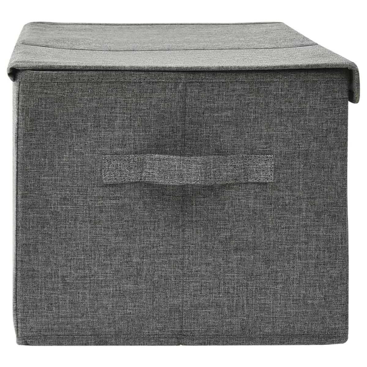 Caja de almacenaje tela gris antracita 50x30x25 cm