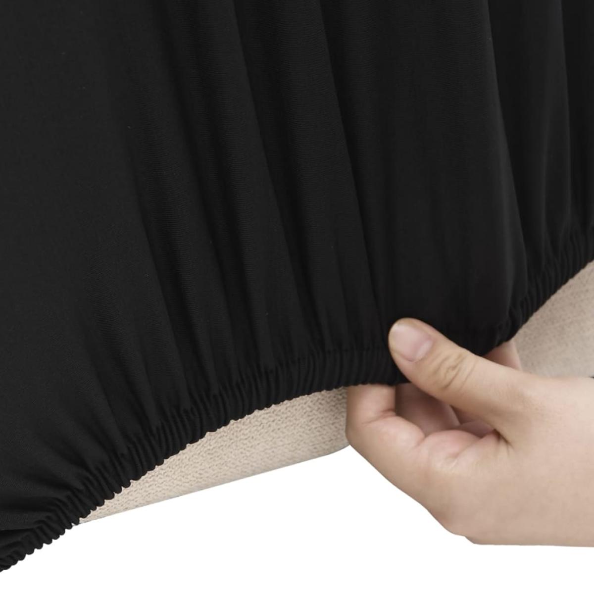 Funda elástica para sillón poliéster jersey negra