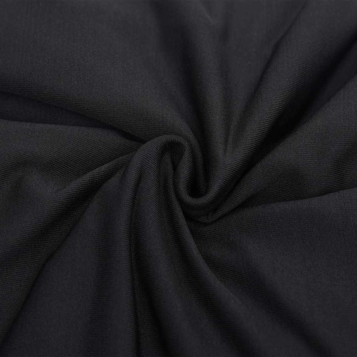 Funda elástica para sillón poliéster jersey negra