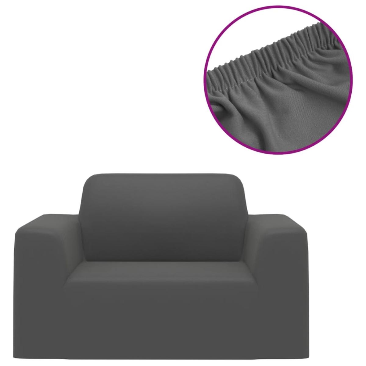 Funda elástica para sillón poliéster jersey antracita