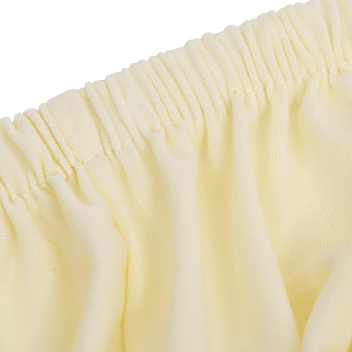 Funda elástica para sillón poliéster jersey crema