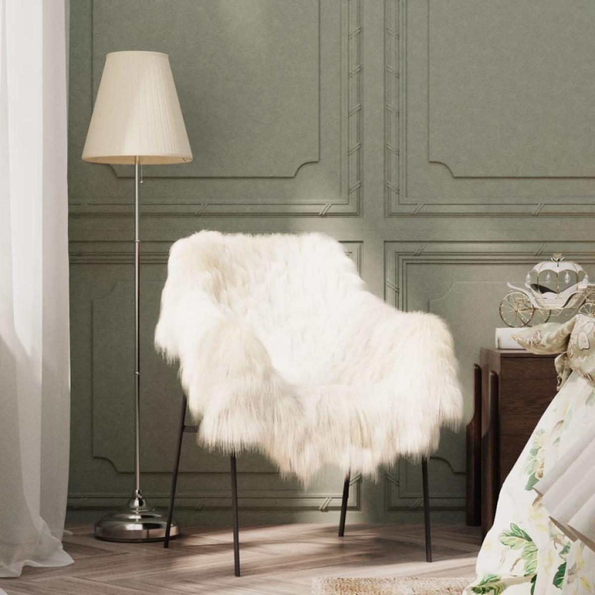 Cubierta de asiento de piel de oveja islandesa crema 70x110 cm
