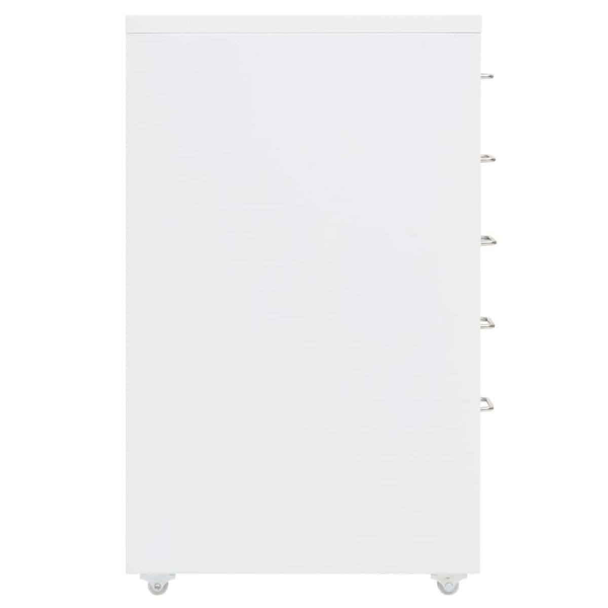 Armario archivador móvil metal blanco 28x41x69 cm
