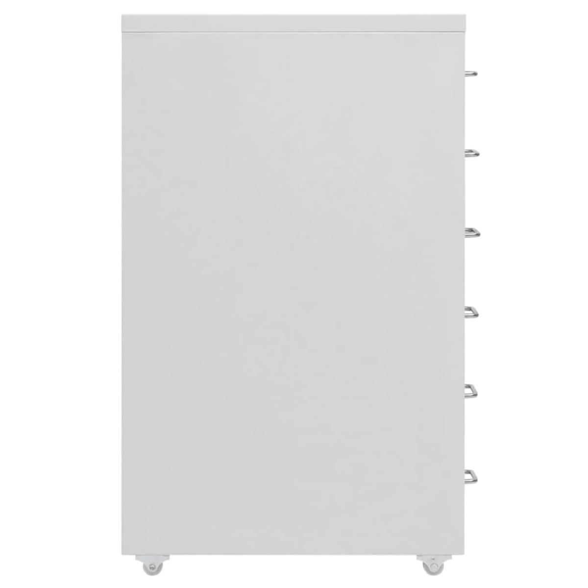 Armario archivador móvil metal gris 28x41x69 cm