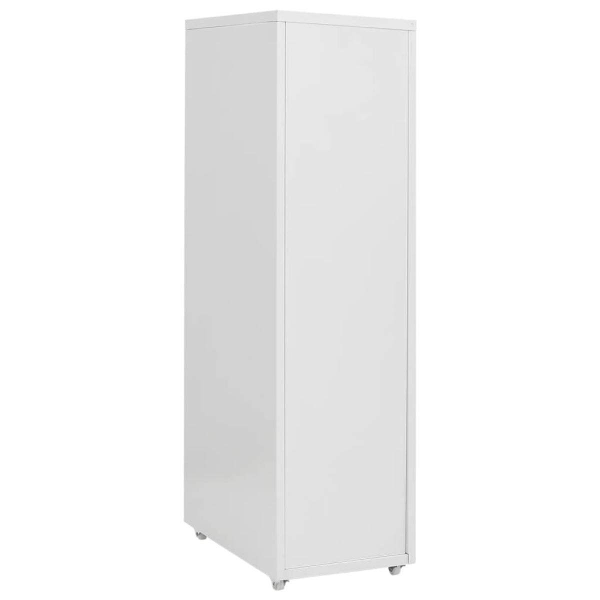 Armario archivador móvil metal gris 28x41x109 cm