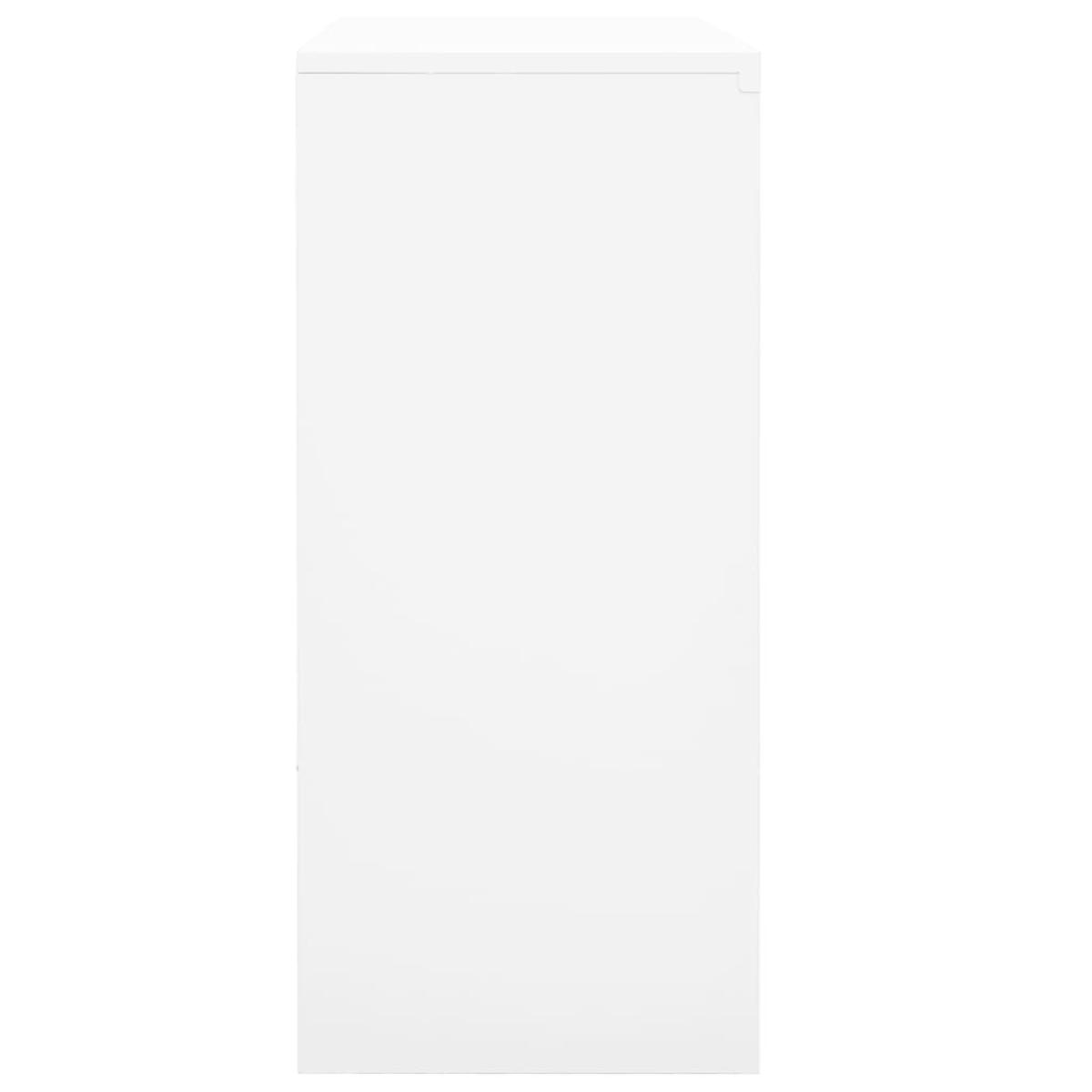 Armario de oficina con puerta corredera acero blanco 90x40x90cm