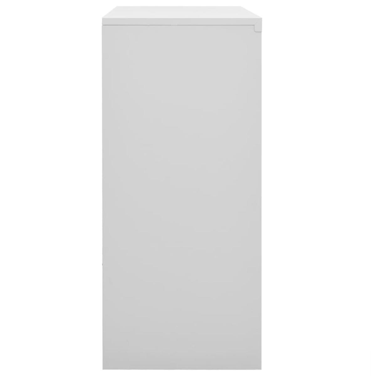 Armario de oficina puerta corredera acero gris claro 90x40x90cm