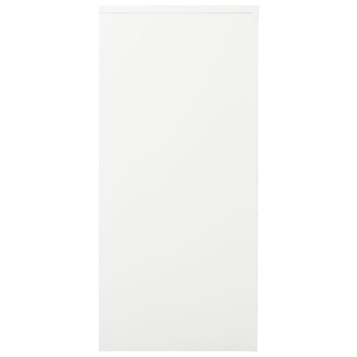 Armario con puerta corredera acero blanco 90x40x90 cm