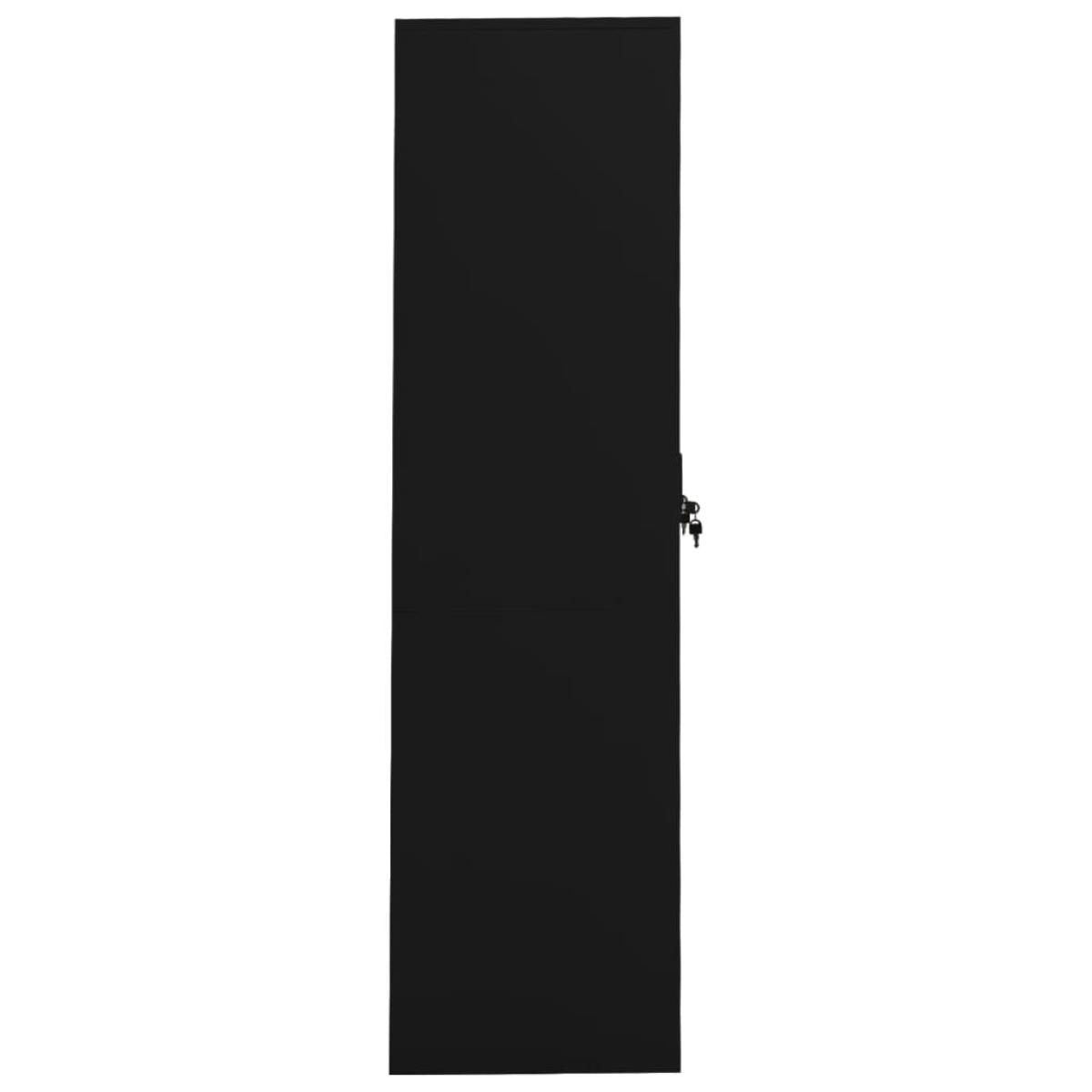 Armario de acero negro 80x50x180 cm