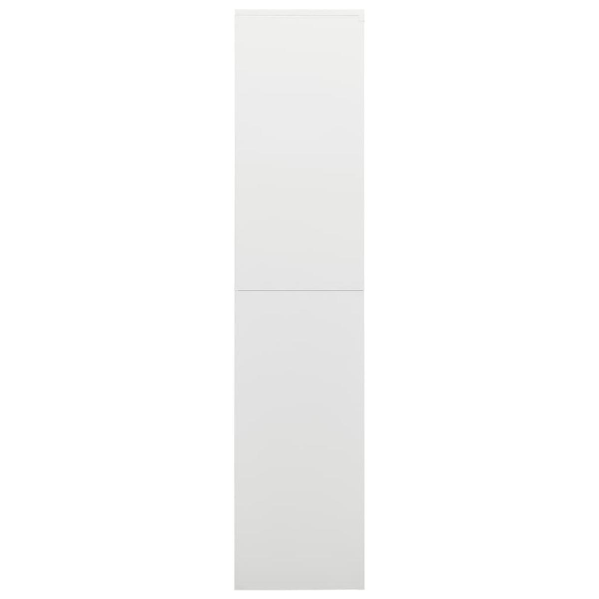 Armario de taquilla de acero blanco 90x40x180 cm