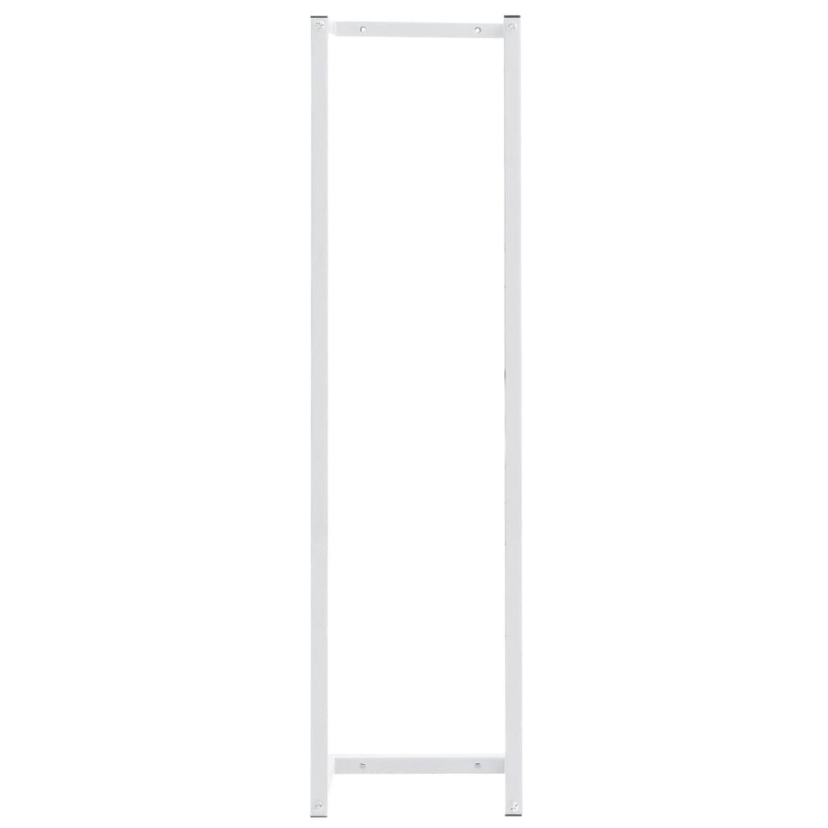 Toallero de acero blanco 25x20x95 cm