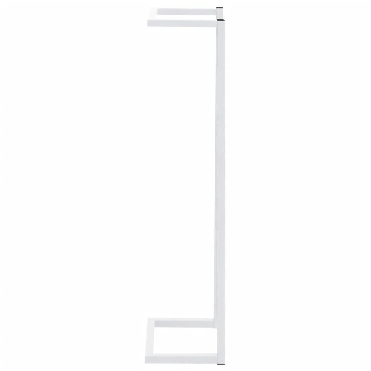 Toallero de acero blanco 25x20x95 cm