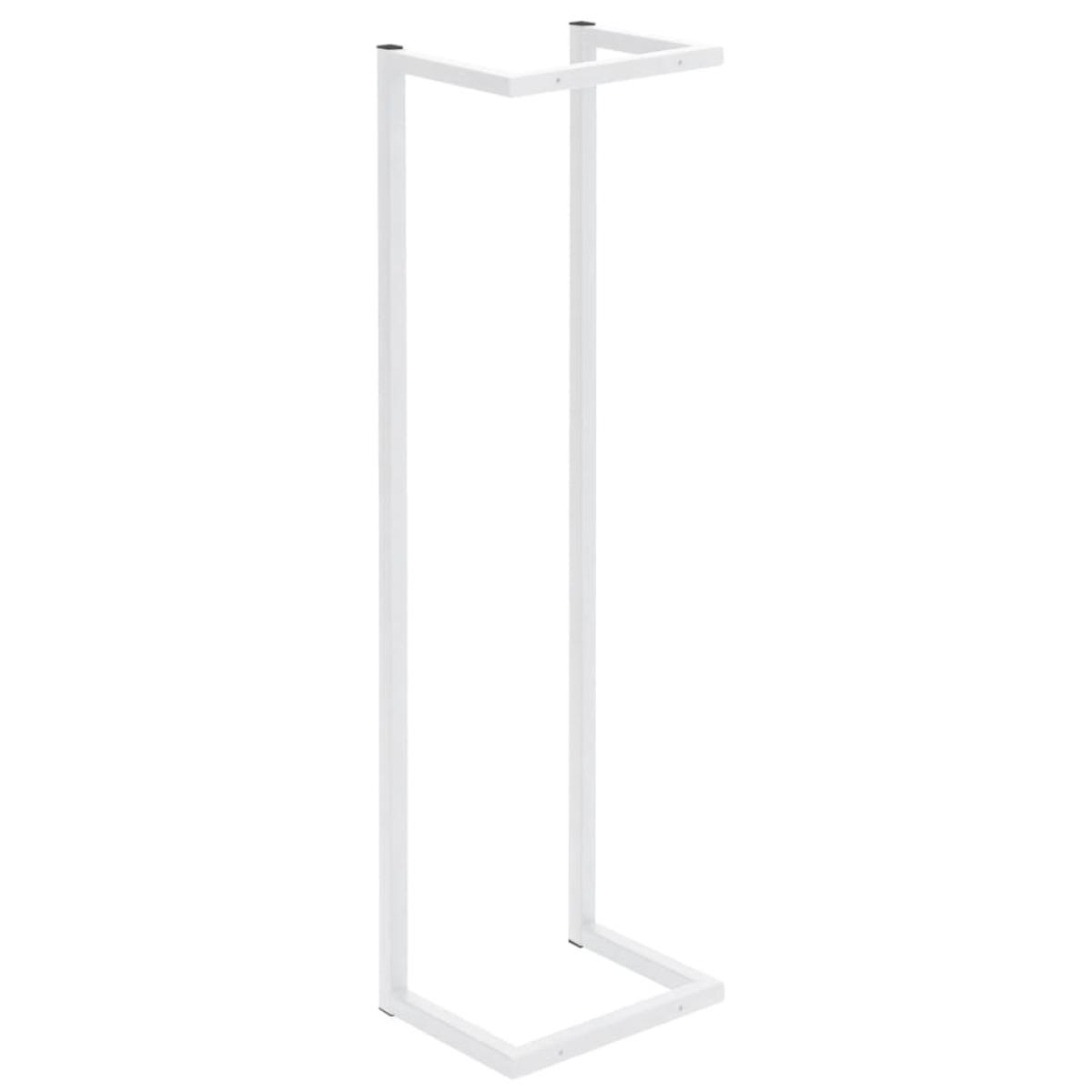 Toallero de acero blanco 25x20x95 cm