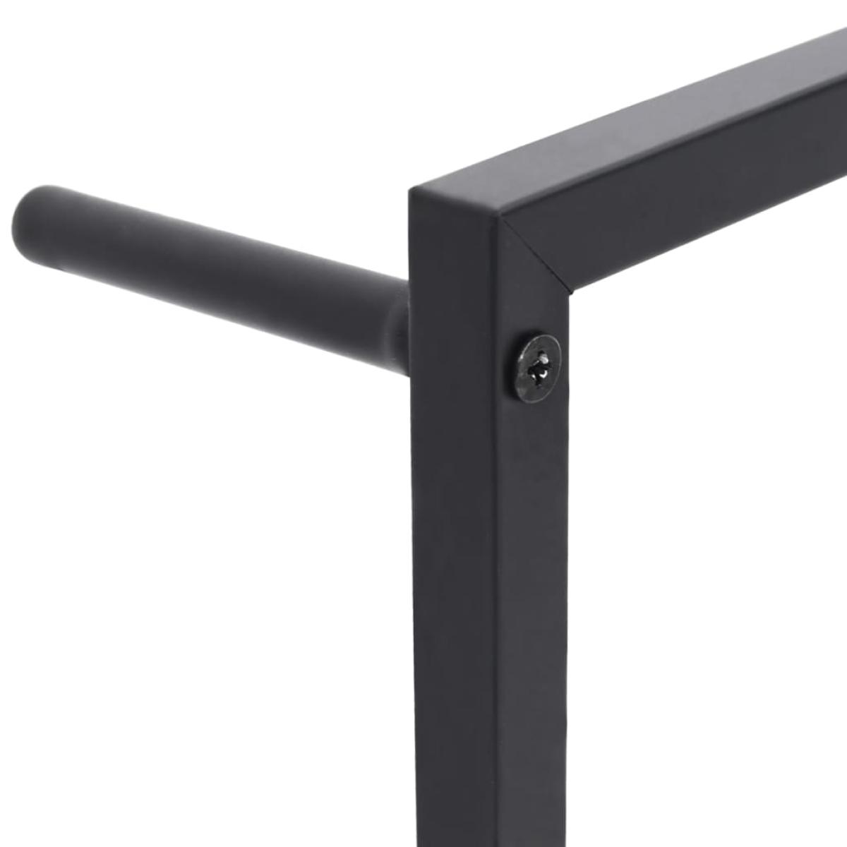 Toallero de acero negro 60x10x116 cm