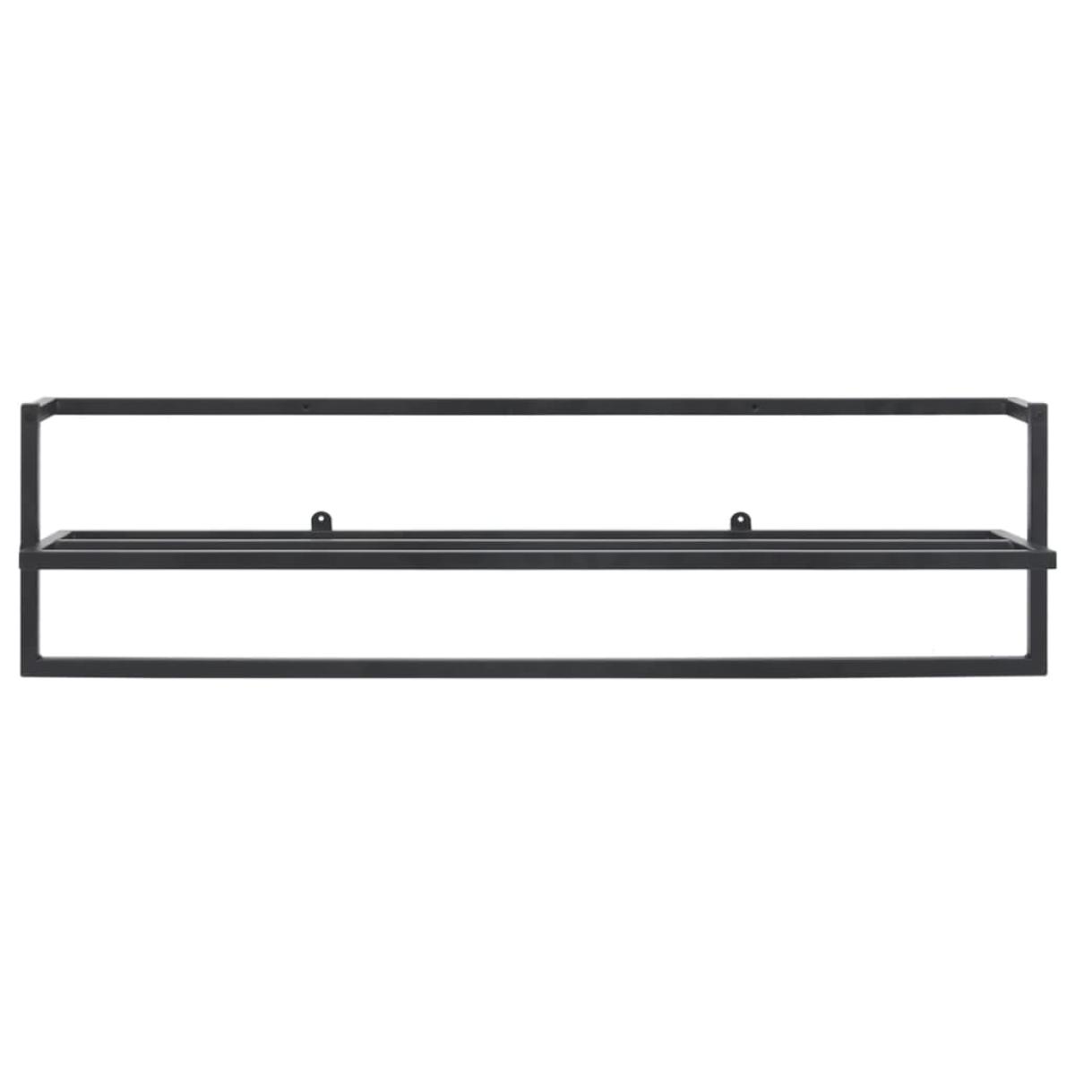 Toallero de hierro negro 95x25x22 cm