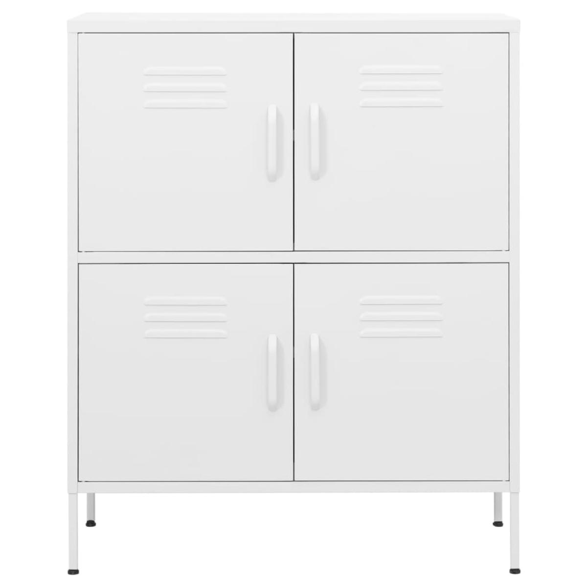 Armario de almacenamiento acero blanco 80x35x101,5 cm 
