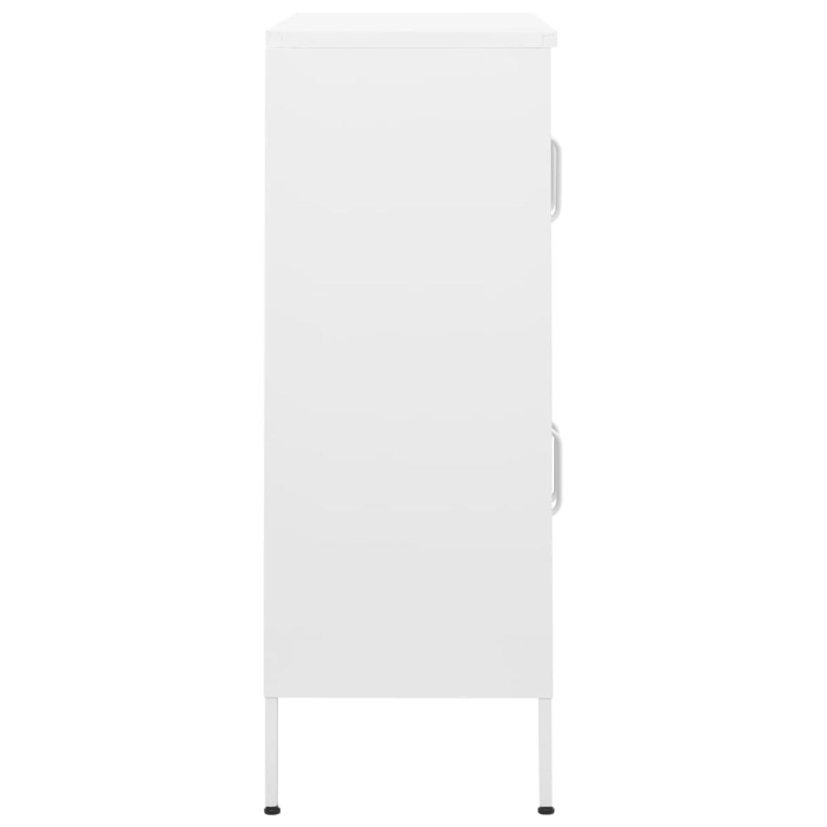 Armario de almacenamiento acero blanco 80x35x101,5 cm 