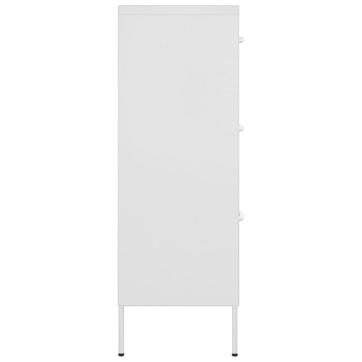 Armario de almacenamiento acero blanco 80x35x101,5 cm 