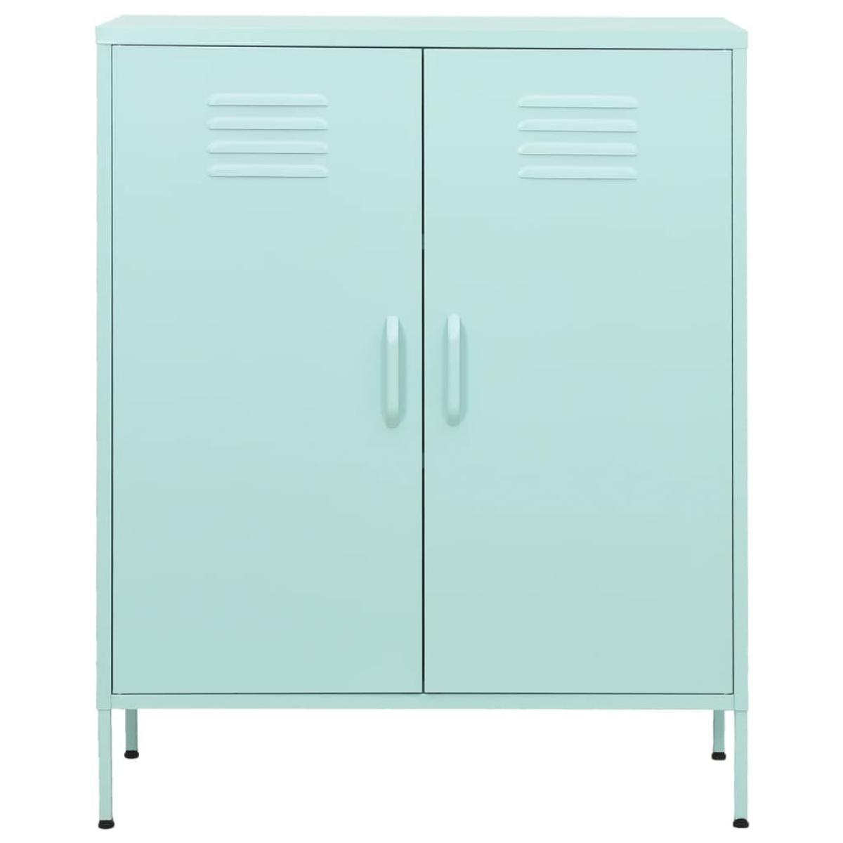Armario de almacenamiento acero verde mint 80x35x101,5 cm