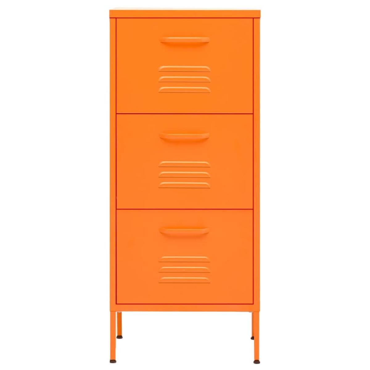 Armario de almacenamiento acero naranja 42,5x35x101,5 cm