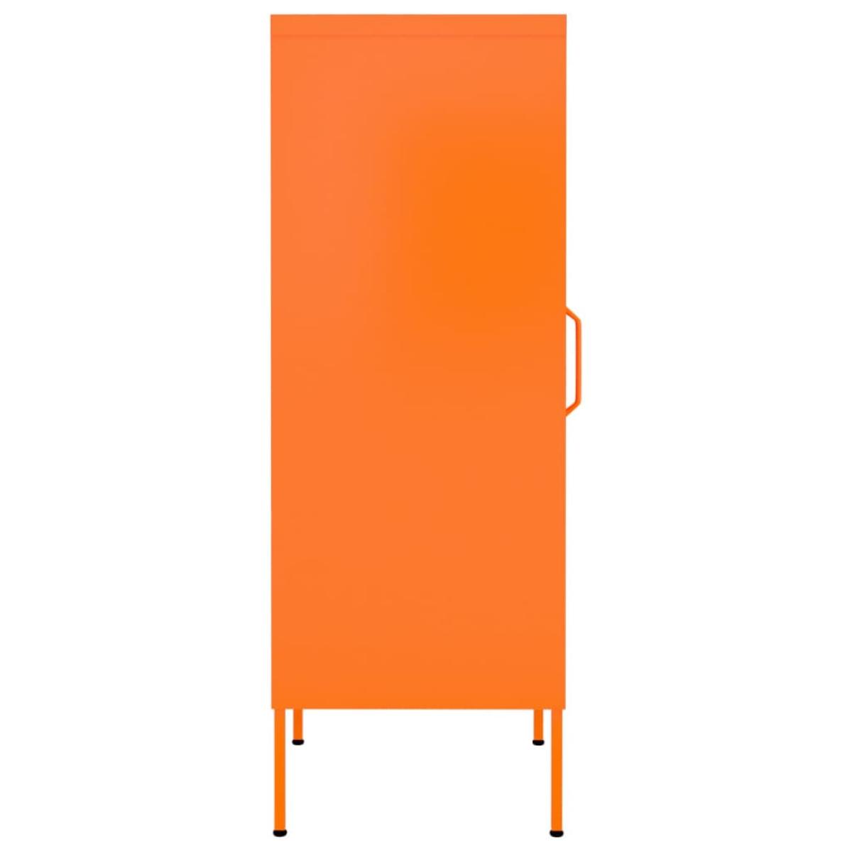 Armario de almacenamiento acero naranja 42,5x35x101,5 cm