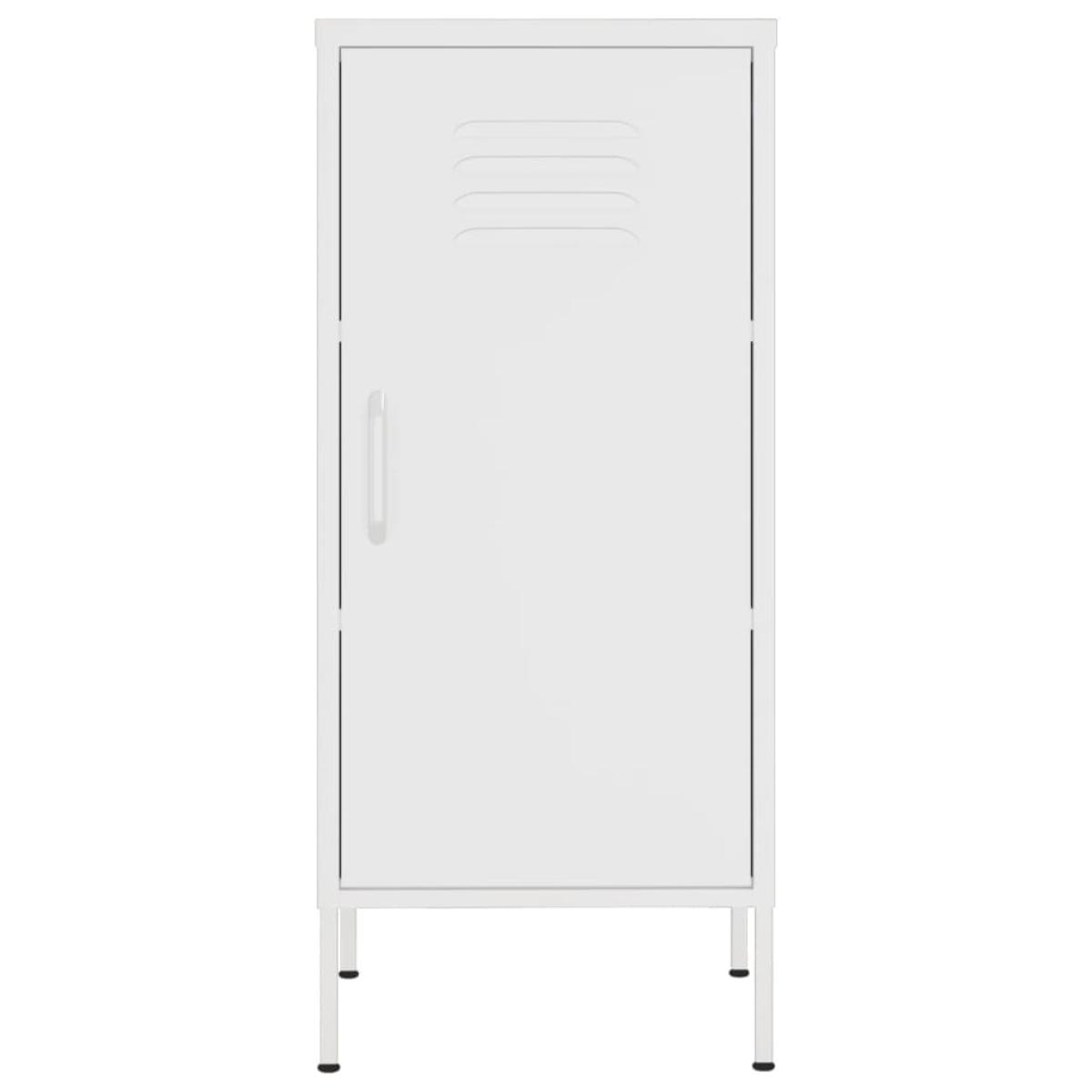 Armario de almacenamiento acero blanco 42,5x35x101,5 cm