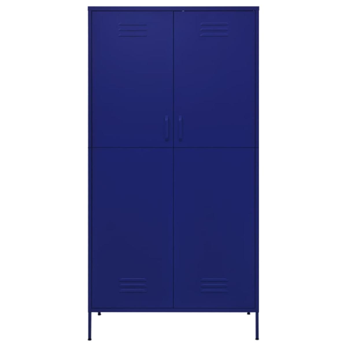 Armario de acero azul oscuro 90x50x180 cm
