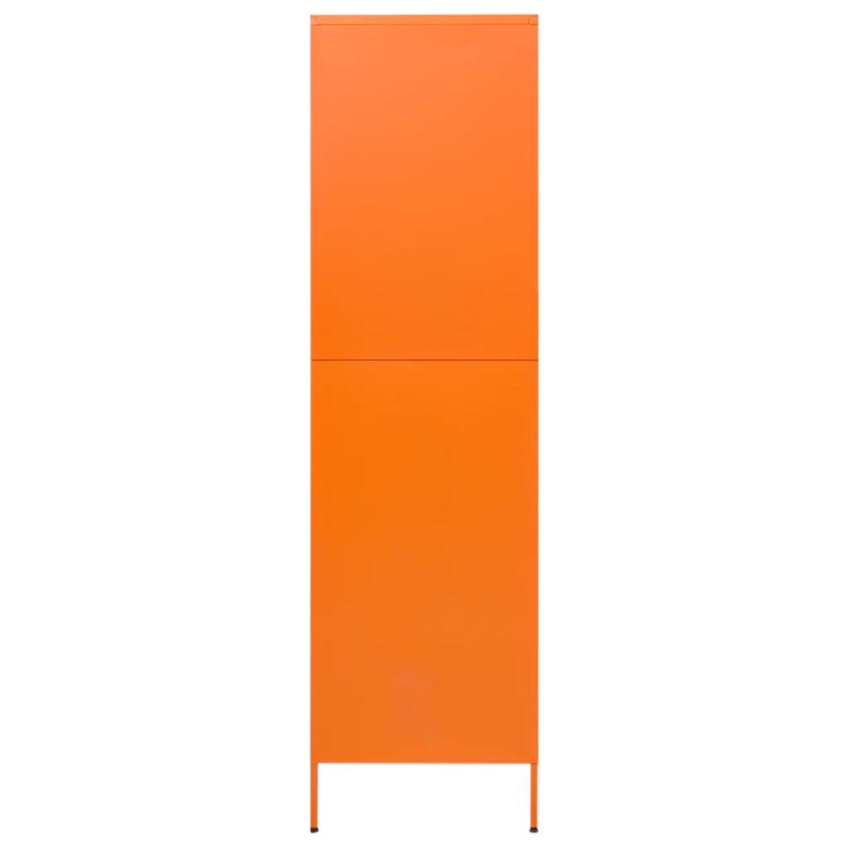 Armario de acero naranja 90x50x180 cm