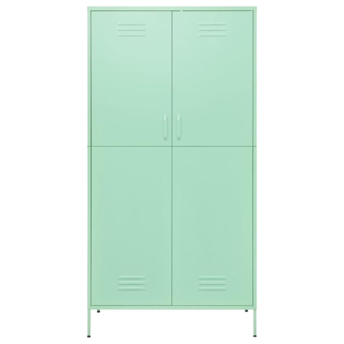 Armario de acero verde menta 90x50x180 cm