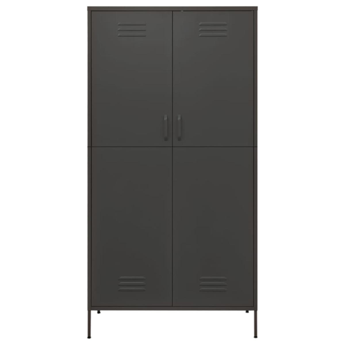 Armario de acero gris antracita 90x50x180 cm